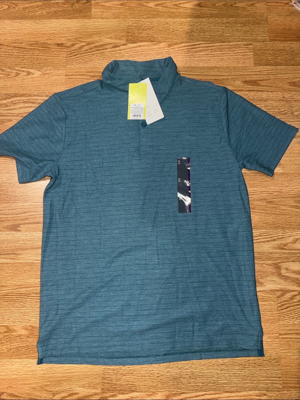 all in motion Teal Blue Heather Short-Sleeve Polo